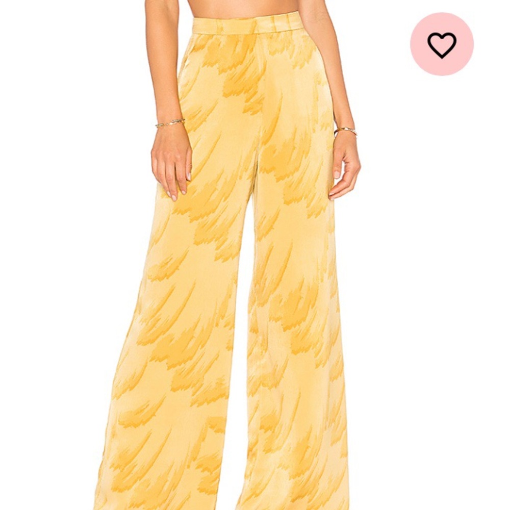 Wide Leg Pant in Gold/Mustard Print